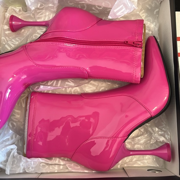 INC Womens Ibrina Patent Pull On Ankle Boots - Picture 10 of 10